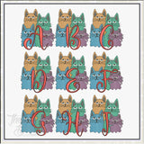 5 Inch QUIRKY CAT Letters A-Z  T1971