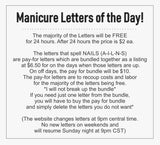 X Manicure Letter T2022