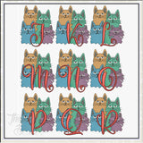 5 Inch QUIRKY CAT Letters A-Z  T1971