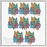 5 Inch QUIRKY CAT Letters A-Z  T1971