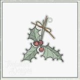 T1988 Sketch Holly Ornament