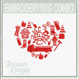 T2005 Firefighter Heart Combo