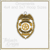 T2007 Police Badge Ornament