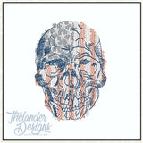 T2063 Patriotic Skull Sketch