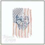 T2064 Skull Flag Sketch