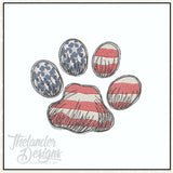 T2066 Patriotic Cat Paw Sketch