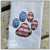 T2067 Patriotic Dog Paw Sketch