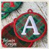 3x3 Plaid A-Z Letters T1870