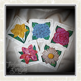 T1491 Flower Applique Quilt Blocks 2