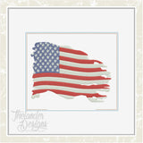 T1691 Rugged Flag Embroidery and Drink Coasters