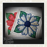 T1445 Flower Applique Quilt Blocks