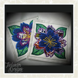 T1445 Flower Applique Quilt Blocks