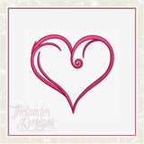GG1077 Swirly Heart Applique