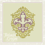 GG1343 Swirly Fleur de Lis