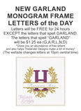 H Garland Frame Letter T1875