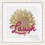 T1625 LAUGH Sunflower Quilt Block