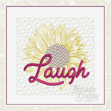 T1625 LAUGH Sunflower Quilt Block