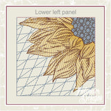 T1640 Four Panel Sunflower