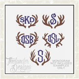 T1352 Antler Monogram Frame Set