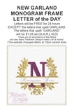N Garland Frame Letter T1875
