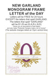 O Garland Frame Letter T1875