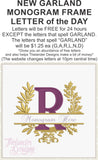 R Garland Frame Letter T1875