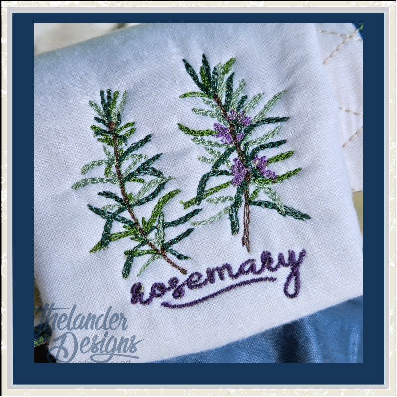Rosemaryページ T1935 Rosemary embroidery design – Thelander Designs