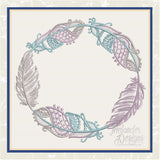 T1154 Feather Monogram Frame