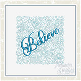 T1388 Believe Quilt Block