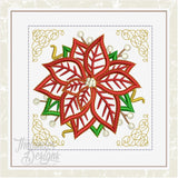 T1466 Poinsettia Quilt Block