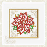 T1475 Poinsettia Mug Rug