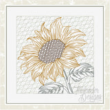 T1631 Sunflower Tilted Block