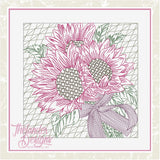 T1636 Sunflower Bouquet Quilt Block