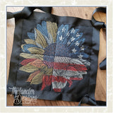 T1695 Four Panel Patriotic Sunflower