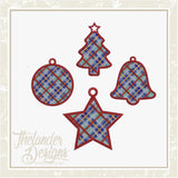 T1732 Plaid Ornaments