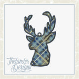 T1733 Plaid Deer Ornaments