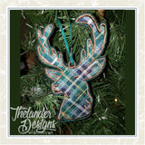 T1733 Plaid Deer Ornaments