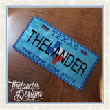 T1736 Texas License Plate