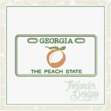 T1737 Georgia License Plate