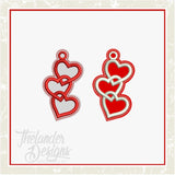 T1739 Heart Trio Pull Tab