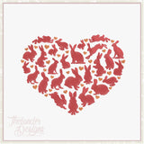 T1808 Bunny Heart
