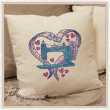 T1835 Sewing Machine Sketch Heart