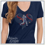 T1842 Baseball Sketch Hearts