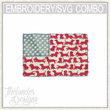 T1856 Weiner Dog Flag Combo