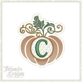 C autumn letter in the hoop T1868