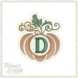 D autumn letter in the hoop T1868