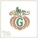 G autumn letter in the hoop T1868