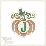 J autumn letter in the hoop T1868