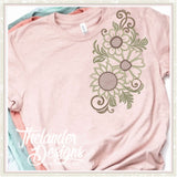 T1874 Sketch Floral Bouquet Combo