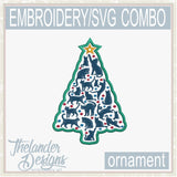 T1880 Kitty Cat Tree Ornament SVG Bundle